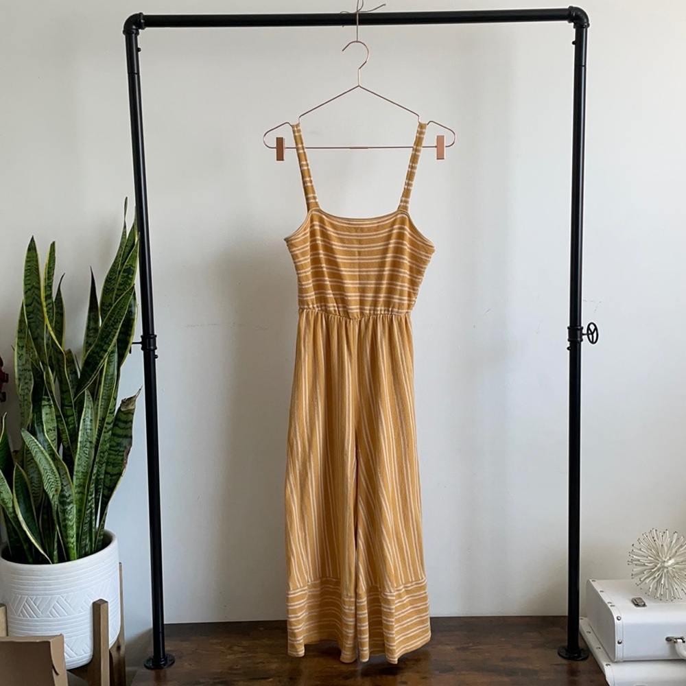 Caution to the Wind Yellow Jumpsuit